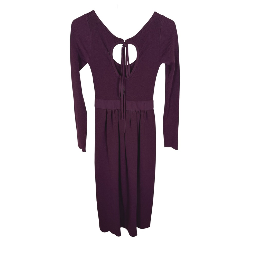 Proenza Schouler White Label Plum Ribbed Midi Dress Women‎ Size XS - Picture 4 of 9
